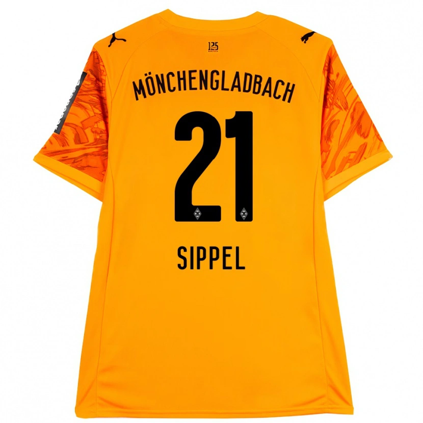 Danxen Kinderen Tobias Sippel #21 Oranje Geel Zwart Keepersshirt 2025/26 T-Shirt