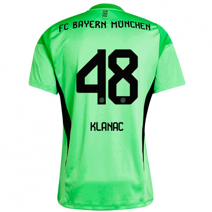 Danxen Kinderen Leon Klanac #48 Medium Lente Groen Keepersshirt 2025/26 T-Shirt