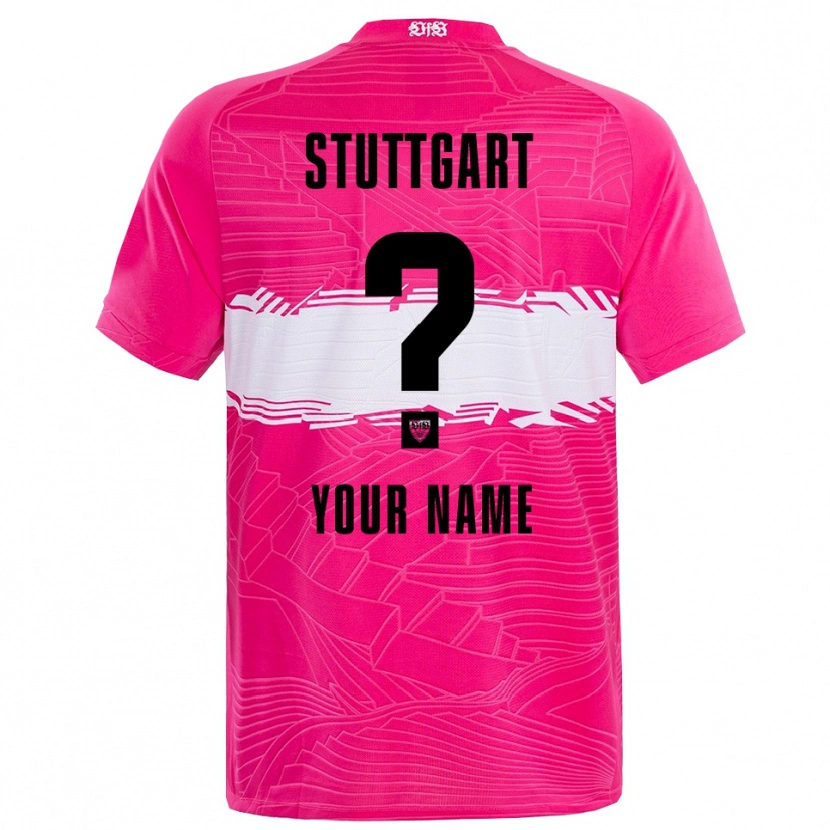 Danxen Kinderen VfB Stuttgart Diep Roze Zwart Keepersshirt 2025/26 T-Shirt