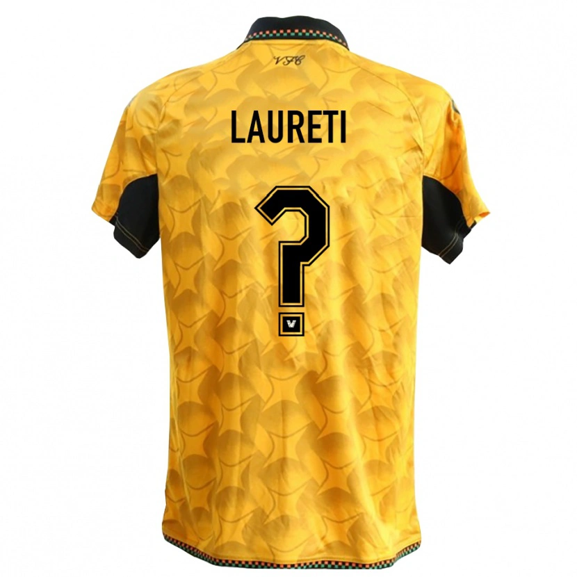 Danxen Kinderen Tommaso Laureti #0 Geel Zwart Keepersshirt 2025/26 T-Shirt