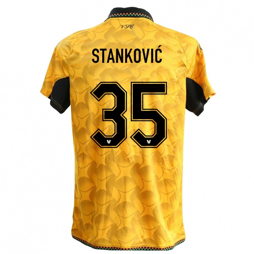Danxen Kinderen Filip Stanković #35 Geel Zwart Keepersshirt 2025/26 T-Shirt