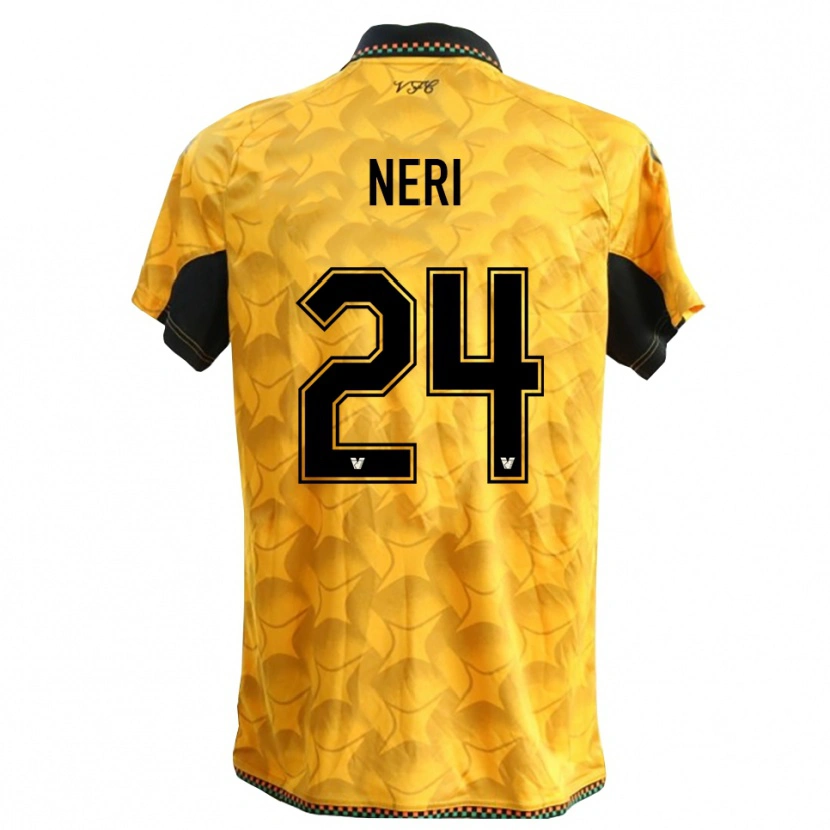 Danxen Kinderen Filippo Neri #24 Geel Zwart Keepersshirt 2025/26 T-Shirt