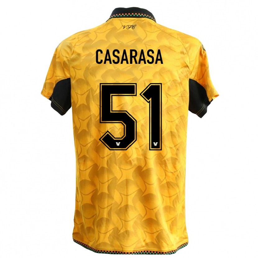 Danxen Kinderen Asia Casarasa #51 Geel Zwart Keepersshirt 2025/26 T-Shirt