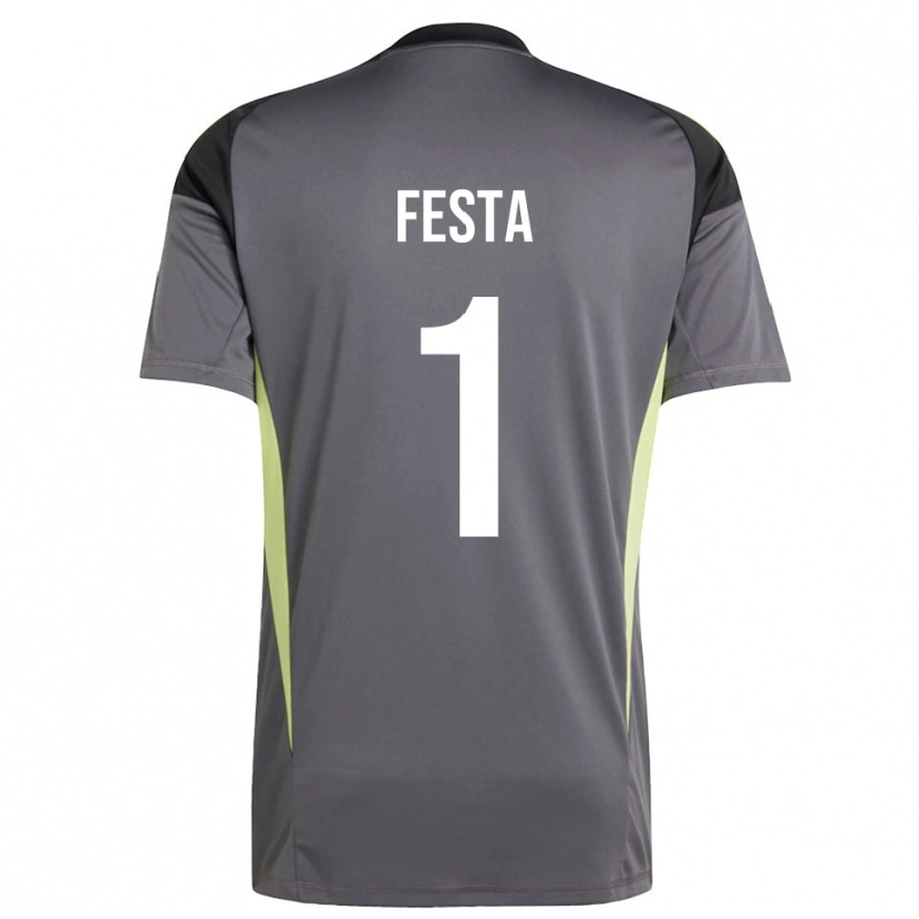 Danxen Kinderen Marco Festa #1 Dim Grijs Keepersshirt 2025/26 T-Shirt