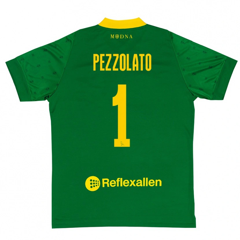 Danxen Kinderen Michele Pezzolato #1 Groen Geel Keepersshirt 2025/26 T-Shirt
