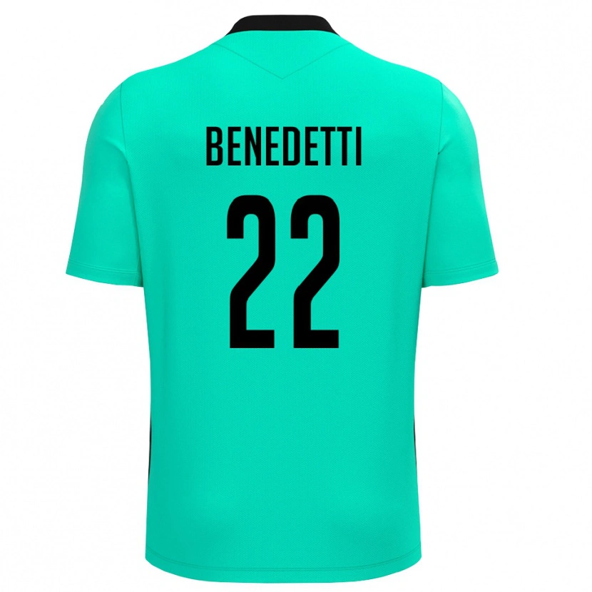 Danxen Kinderen Samuele Benedetti #22 Turquoise Zwart Keepersshirt 2025/26 T-Shirt