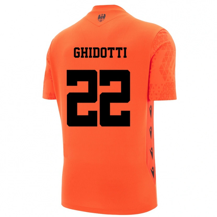 Danxen Kinderen Simone Ghidotti #22 Donker Oranje Zwart Keepersshirt 2025/26 T-Shirt