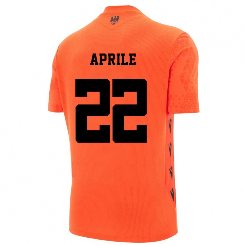 Danxen Kinderen Roberta Aprile #22 Donker Oranje Zwart Keepersshirt 2025/26 T-Shirt