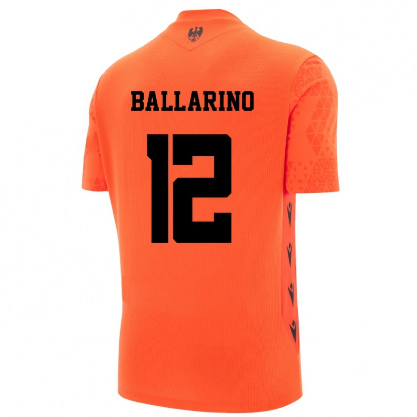 Danxen Kinderen Alessio Ballarino #12 Donker Oranje Zwart Keepersshirt 2025/26 T-Shirt