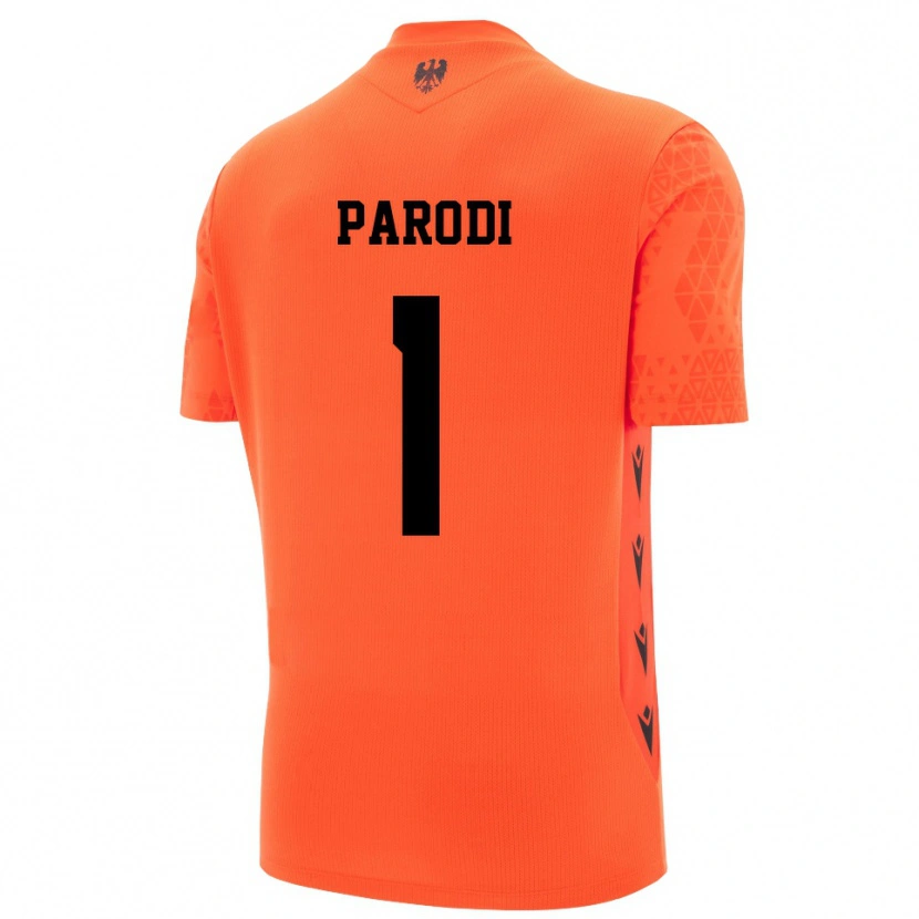 Danxen Kinderen Alessio Parodi #1 Donker Oranje Zwart Keepersshirt 2025/26 T-Shirt