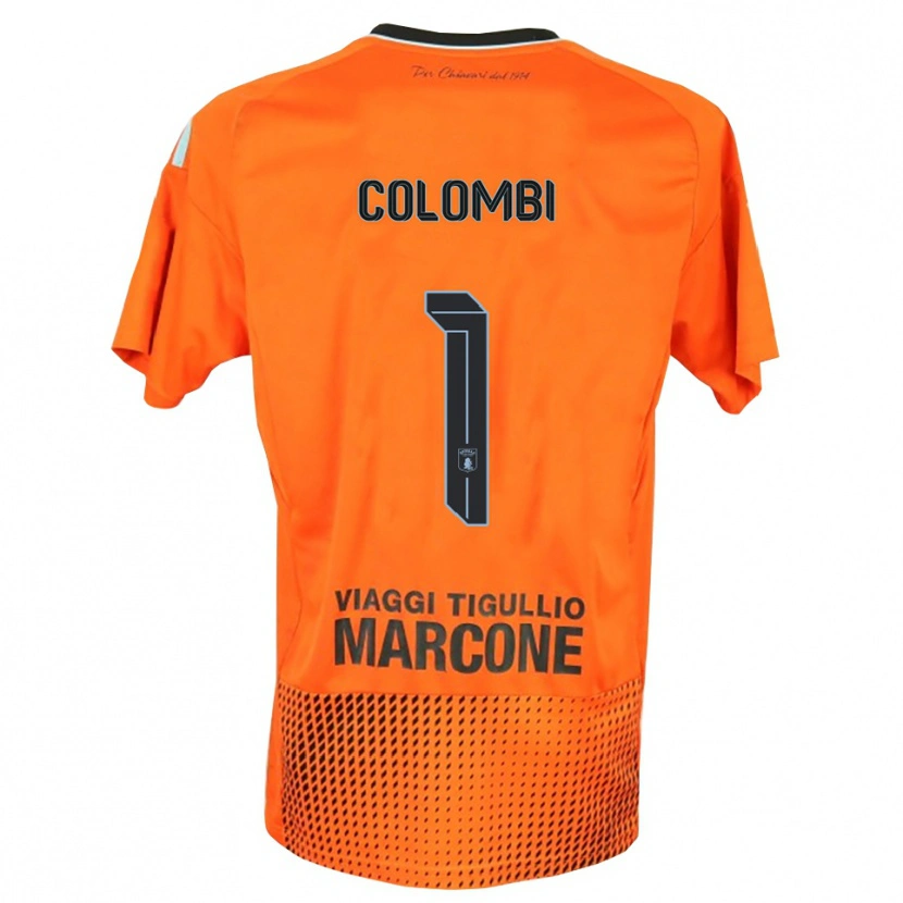 Danxen Kinderen Simone Colombi #1 Donker Oranje Blauw Keepersshirt 2025/26 T-Shirt