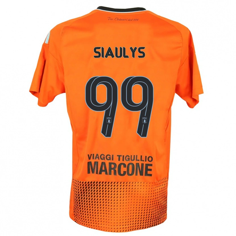 Danxen Kinderen Ovidijus Siaulys #99 Donker Oranje Blauw Keepersshirt 2025/26 T-Shirt