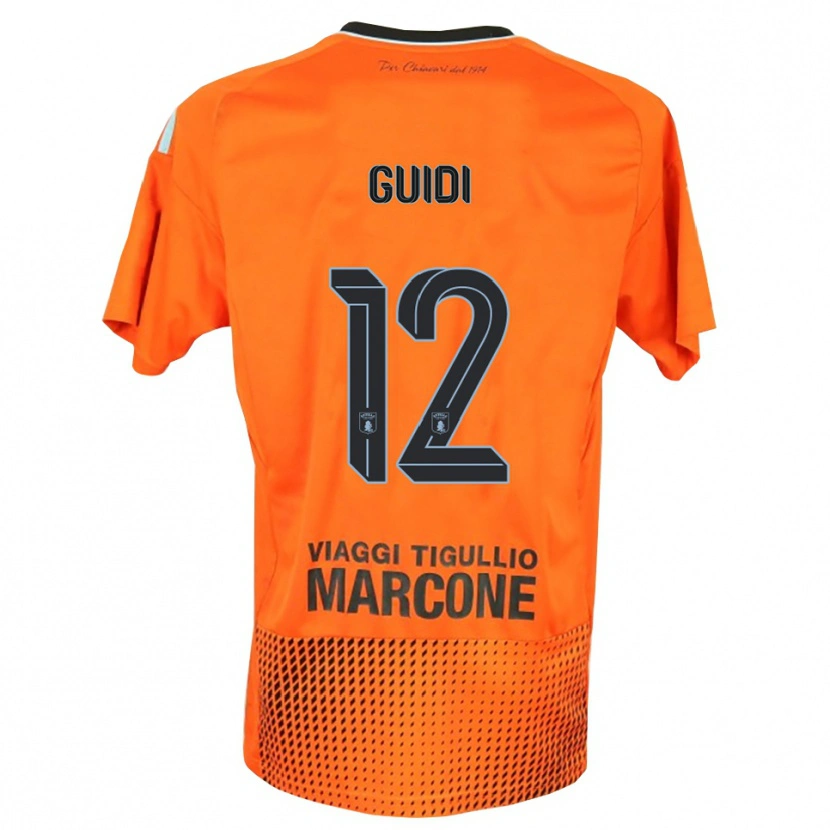 Danxen Kinderen Sasha Guidi #12 Donker Oranje Blauw Keepersshirt 2025/26 T-Shirt