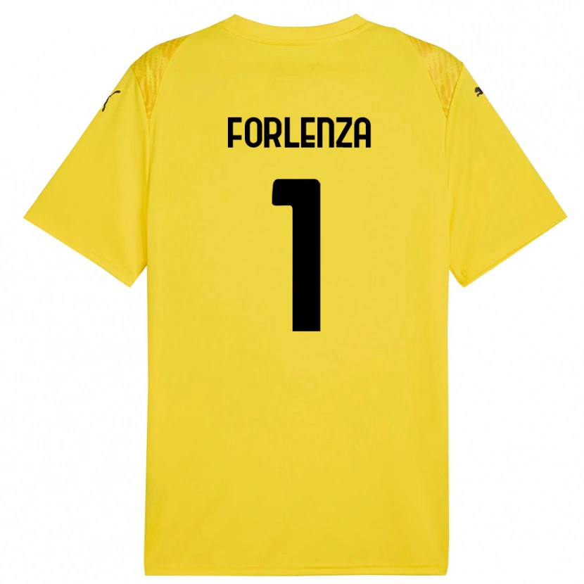 Danxen Kinderen Carlo Forlenza #1 Geel Zwart Keepersshirt 2025/26 T-Shirt
