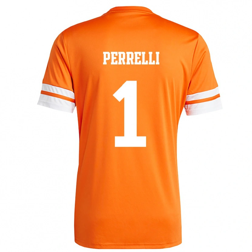 Danxen Kinderen Samuele Perrelli #1 Oranje Wit Keepersshirt 2025/26 T-Shirt