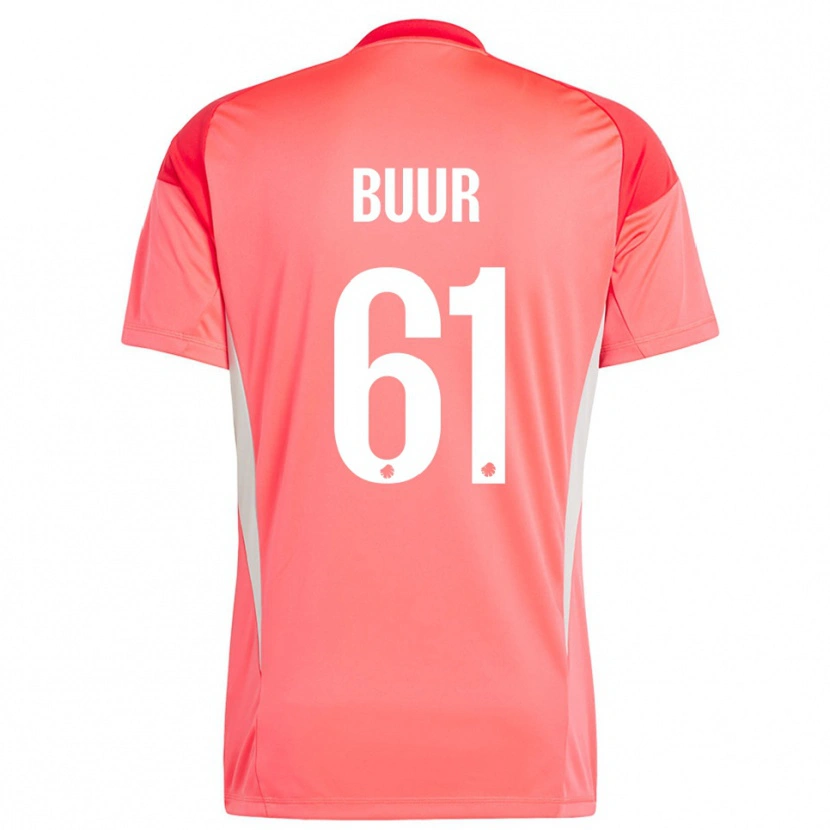 Danxen Kinderen Oscar Buur #61 Rood Wit Keepersshirt 2025/26 T-Shirt