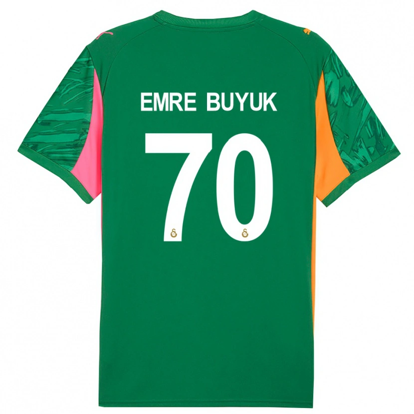 Danxen Kinderen Enes Emre Büyük #70 Groen Oranje Roze Keepersshirt 2025/26 T-Shirt