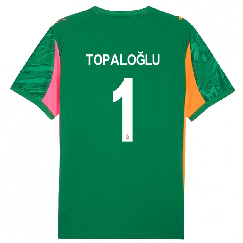 Danxen Kinderen Eren Topaloğlu #1 Groen Oranje Roze Keepersshirt 2025/26 T-Shirt