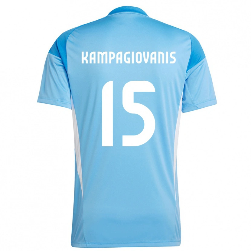 Danxen Kinderen Anastasios Kampagiovanis #15 Diep Hemelsblauw Keepersshirt 2025/26 T-Shirt
