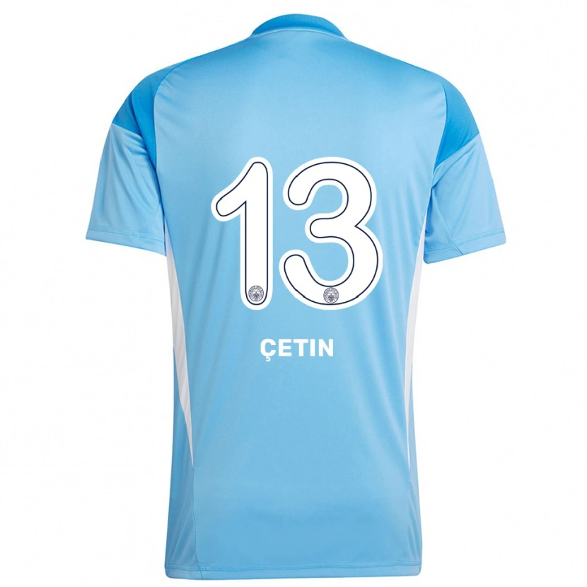 Danxen Kinderen Tarık Çetin #13 Koningsblauw Wit Keepersshirt 2025/26 T-Shirt