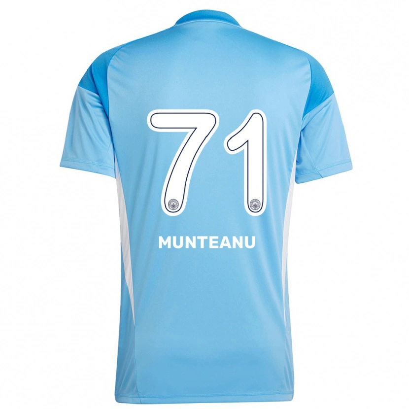 Danxen Kinderen Natalia Munteanu #71 Koningsblauw Wit Keepersshirt 2025/26 T-Shirt