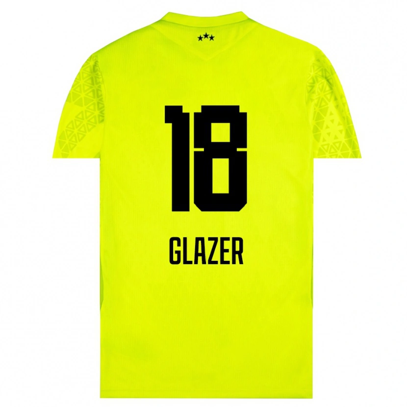 Danxen Kinderen Omri Glazer #18 Geel Groen Zwart Keepersshirt 2025/26 T-Shirt
