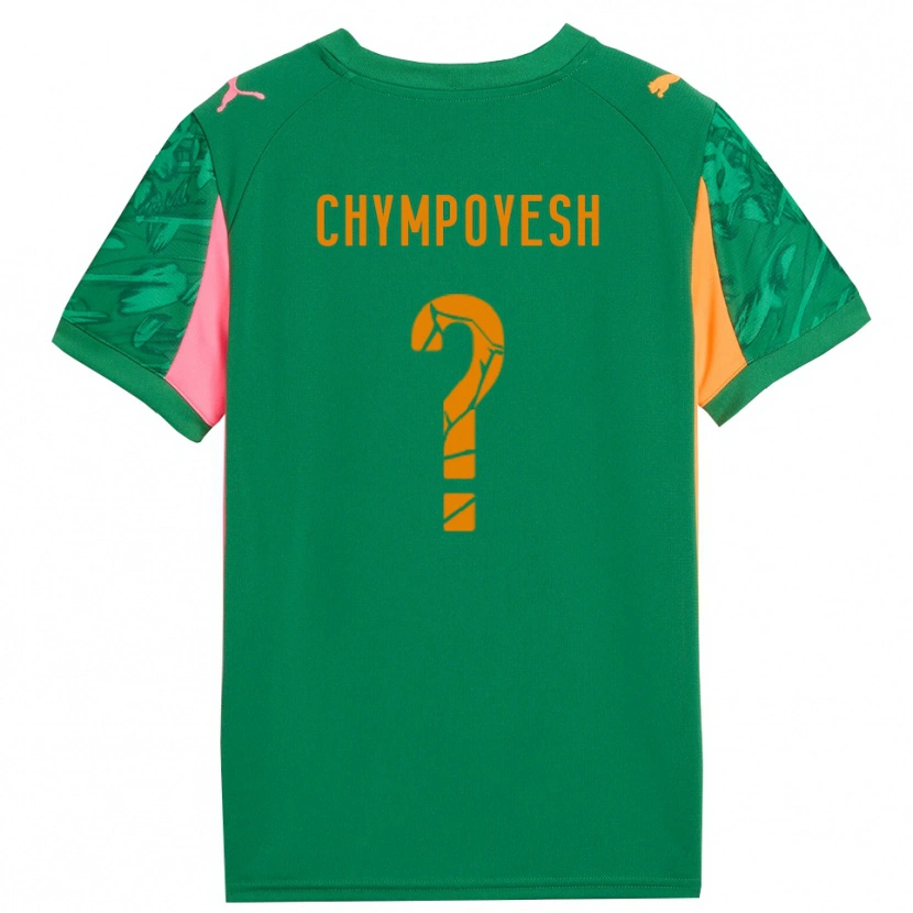 Danxen Kinderen Vladyslav Chympoyesh #0 Groen Oranje Roze Keepersshirt 2025/26 T-Shirt