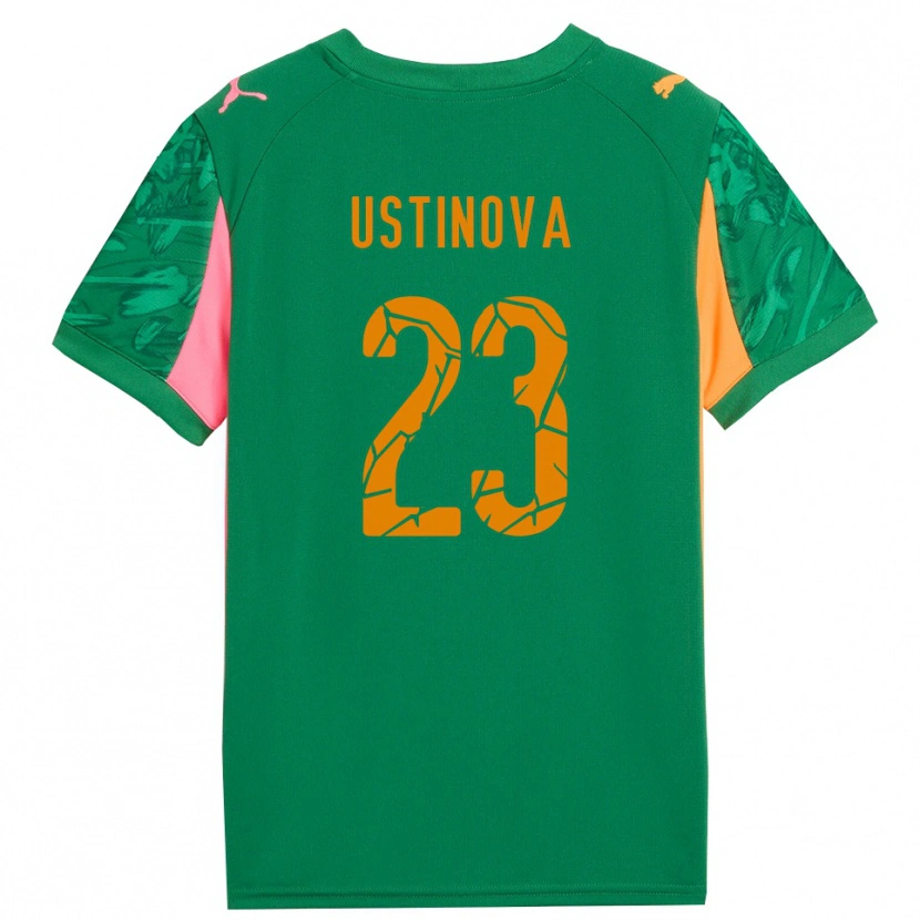 Danxen Kinderen Liudmyla Ustinova #23 Groen Oranje Roze Keepersshirt 2025/26 T-Shirt