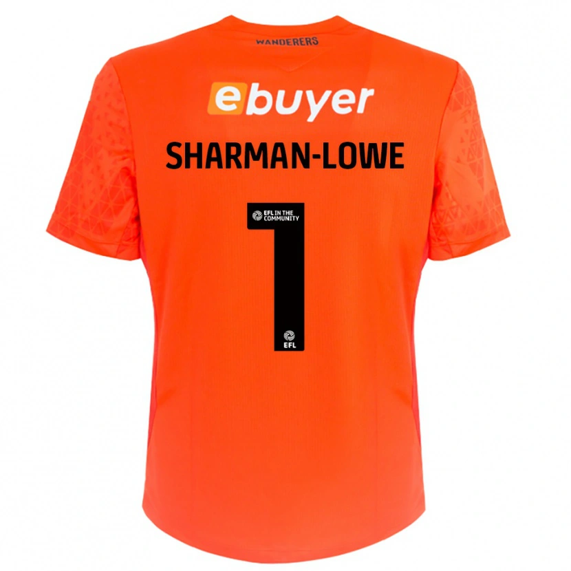 Danxen Kinderen Teddy Sharman-Lowe #1 Oranje Zwart Keepersshirt 2025/26 T-Shirt
