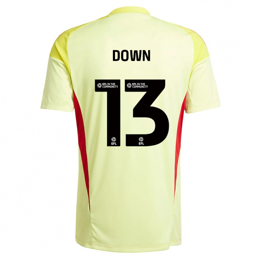 Danxen Kinderen Sam Down #13 Lichtgeel Keepersshirt 2025/26 T-Shirt