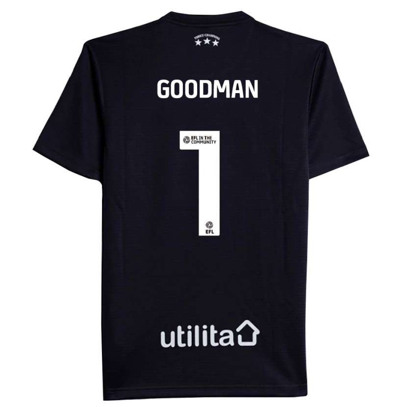 Danxen Kinderen Owen Goodman #1 Zwart Wit Keepersshirt 2025/26 T-Shirt