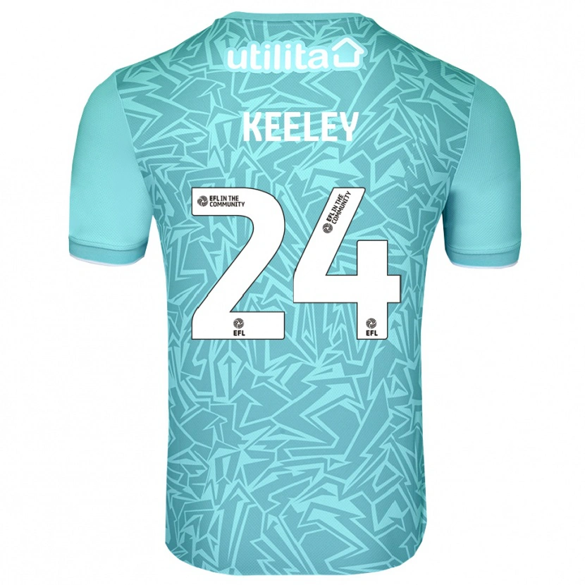 Danxen Kinderen Josh Keeley #24 Lichtblauw Keepersshirt 2025/26 T-Shirt