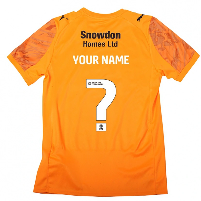 Danxen Kinderen Northampton Town Oranje Zwart Keepersshirt 2025/26 T-Shirt