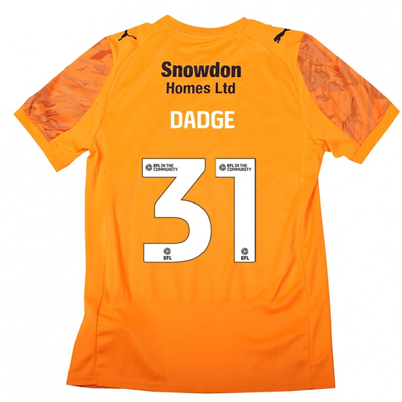 Danxen Kinderen James Dadge #31 Oranje Zwart Keepersshirt 2025/26 T-Shirt
