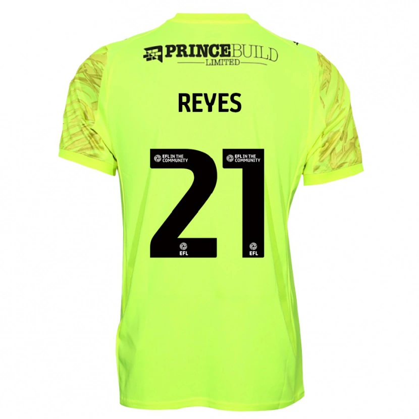 Danxen Kinderen Vicente Reyes #21 Fluorescerend Groen Zwart Keepersshirt 2025/26 T-Shirt