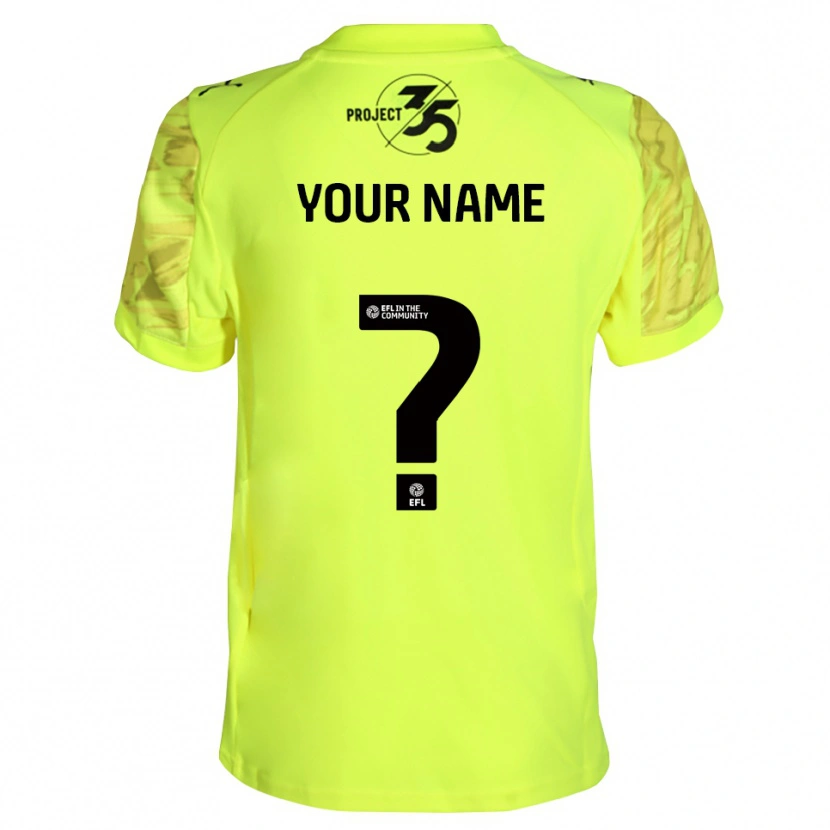 Danxen Kinderen Plymouth Argyle Fluorescerend Groen Zwart Keepersshirt 2025/26 T-Shirt