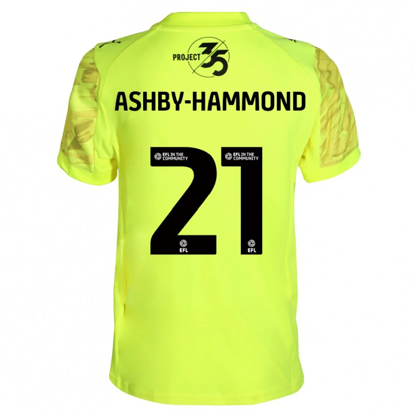Danxen Kinderen Luca Ashby-Hammond #21 Fluorescerend Groen Zwart Keepersshirt 2025/26 T-Shirt