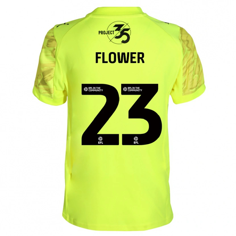 Danxen Kinderen Jack Flower #23 Fluorescerend Groen Zwart Keepersshirt 2025/26 T-Shirt