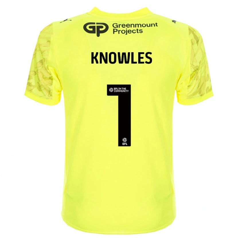 Danxen Kinderen Amelia Knowles #1 Fluorescerend Groen Zwart Keepersshirt 2025/26 T-Shirt
