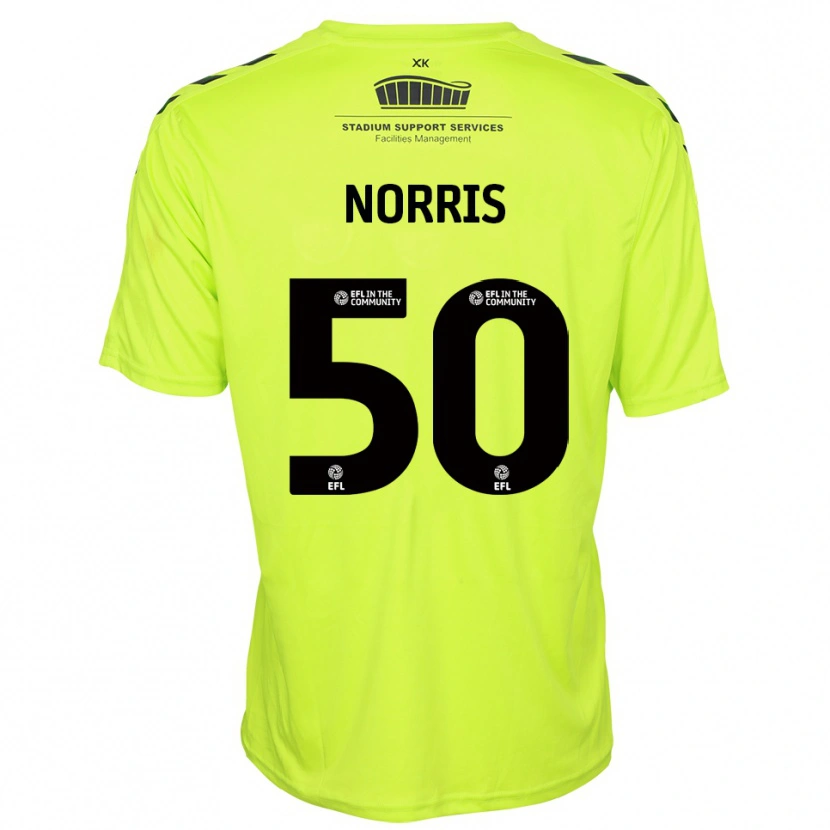 Danxen Kinderen Will Norris #50 Fluorescerend Groen Keepersshirt 2025/26 T-Shirt
