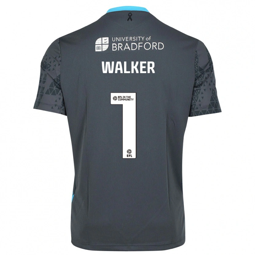 Danxen Kinderen Sam Walker #1 Zwartgrijs Keepersshirt 2025/26 T-Shirt