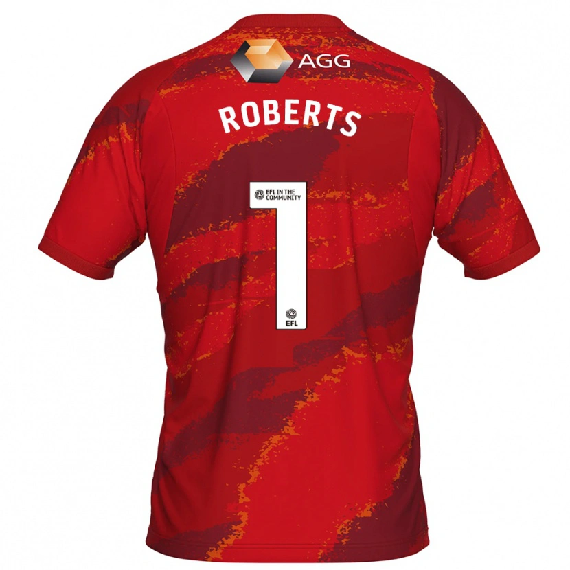 Danxen Kinderen Liam Roberts #1 Rood Wit Keepersshirt 2025/26 T-Shirt