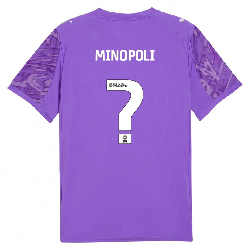 Danxen Kinderen Giovanni Minopoli #0 Paars Rood Keepersshirt 2025/26 T-Shirt