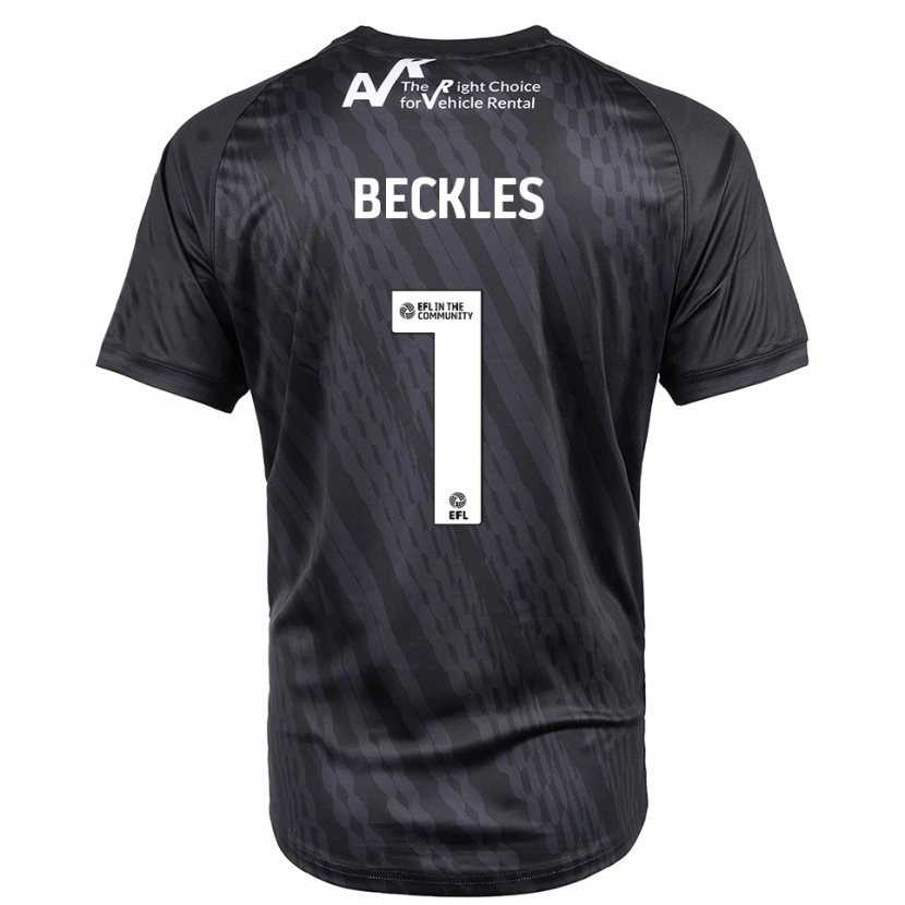 Danxen Kinderen Frankie Beckles #1 Zwart Wit Keepersshirt 2025/26 T-Shirt