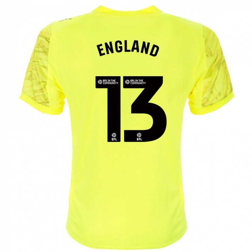Danxen Kinderen Kurtis England #13 Geel Zwart Keepersshirt 2025/26 T-Shirt