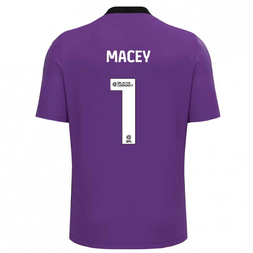 Danxen Kinderen Matt Macey #1 Paars Wit Keepersshirt 2025/26 T-Shirt