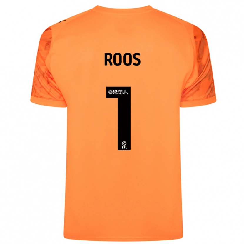 Danxen Kinderen Kelle Roos #1 Oranje Zwart Keepersshirt 2025/26 T-Shirt
