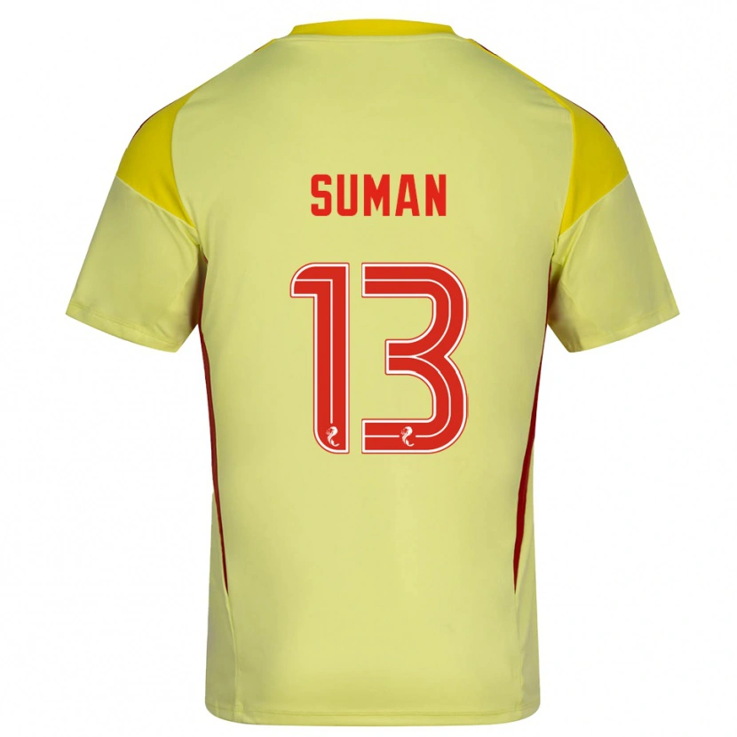 Danxen Kinderen Nick Suman #13 Geel Rood Keepersshirt 2025/26 T-Shirt