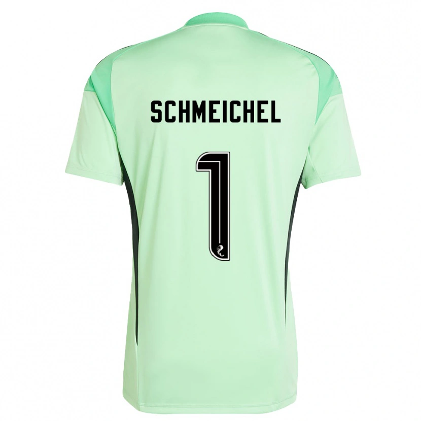Danxen Kinderen Kasper Schmeichel #1 Lichtgroen Zwart Keepersshirt 2025/26 T-Shirt