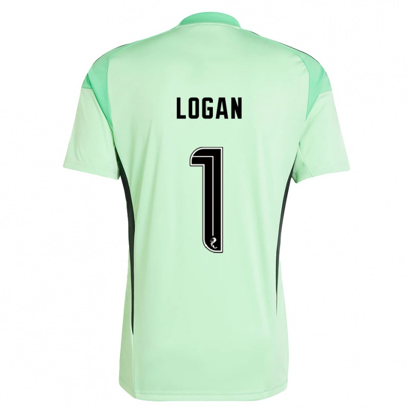 Danxen Kinderen Chloe Logan #1 Lichtgroen Zwart Keepersshirt 2025/26 T-Shirt